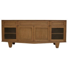 Bayport Cabinet - Oak and Mesh Sideboard
