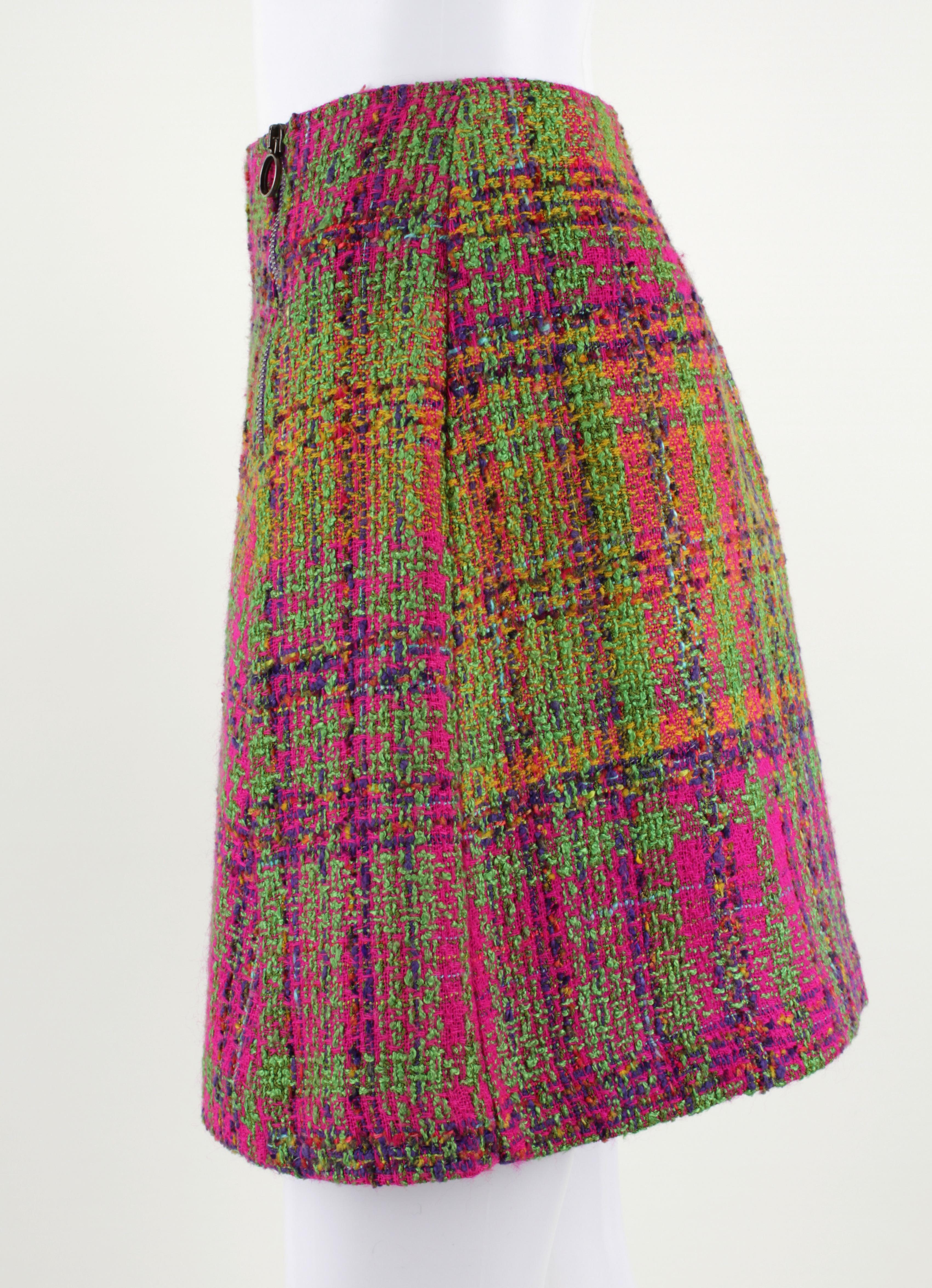 Bazar de Christian Lacroix c.2000’s 3 Pc Multi-Color Tweed Eton Skirt Suit Set 2