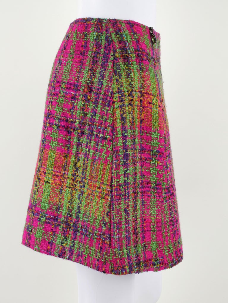 Bazar de Christian Lacroix c.2000’s 3 Pc Multi-Color Tweed Eton Skirt ...