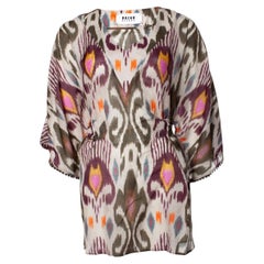 Bazar Deluxe, Sheer printed multicolour wrap tunic