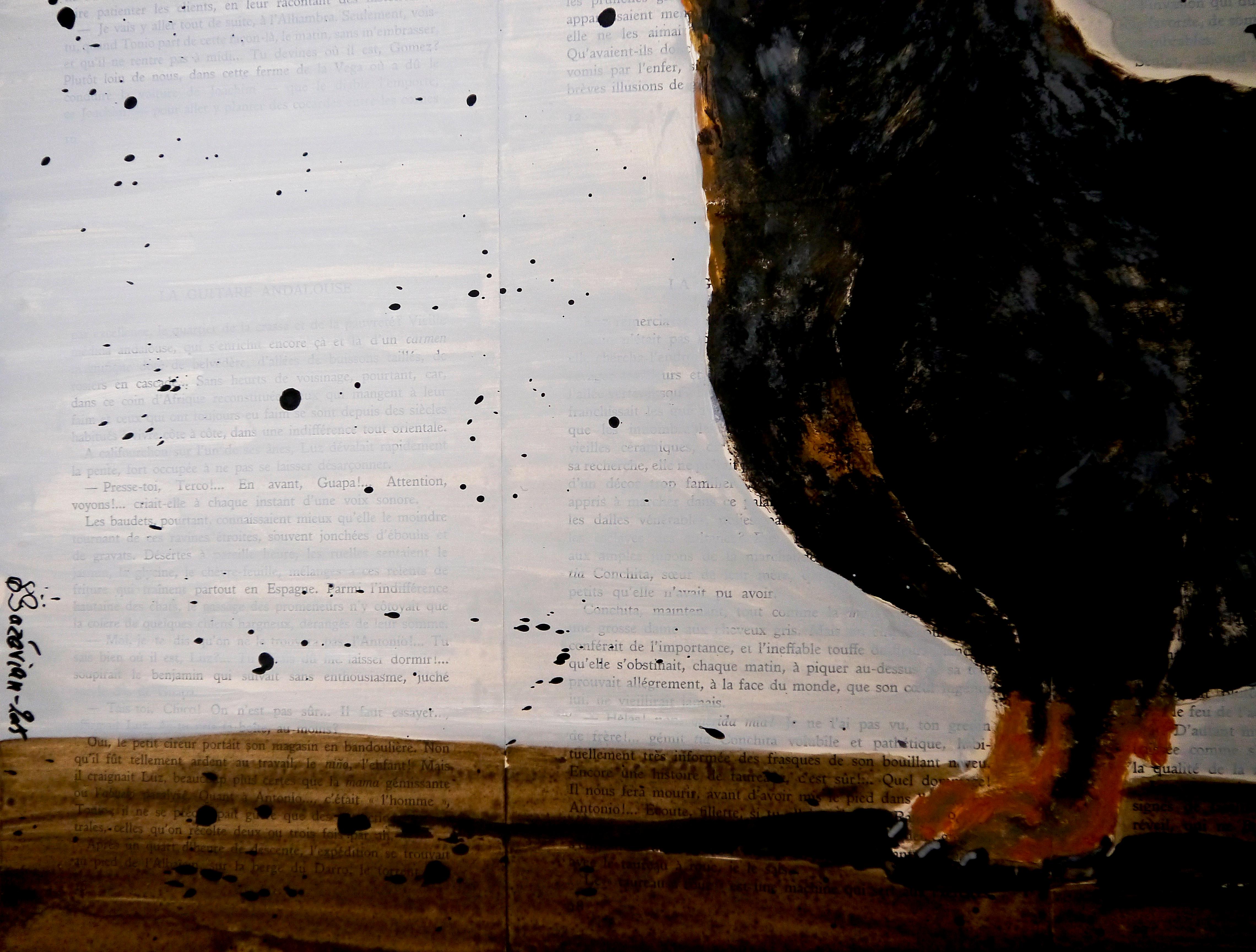 Teckel FRENCH SCHOOL ALL STAR Chut les Barbizons ! - Gris Animal Painting par bazevian animal