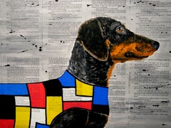FRENCH SCHOOL Dachshund Fashion Week Mondrian Chut les Barbizons!