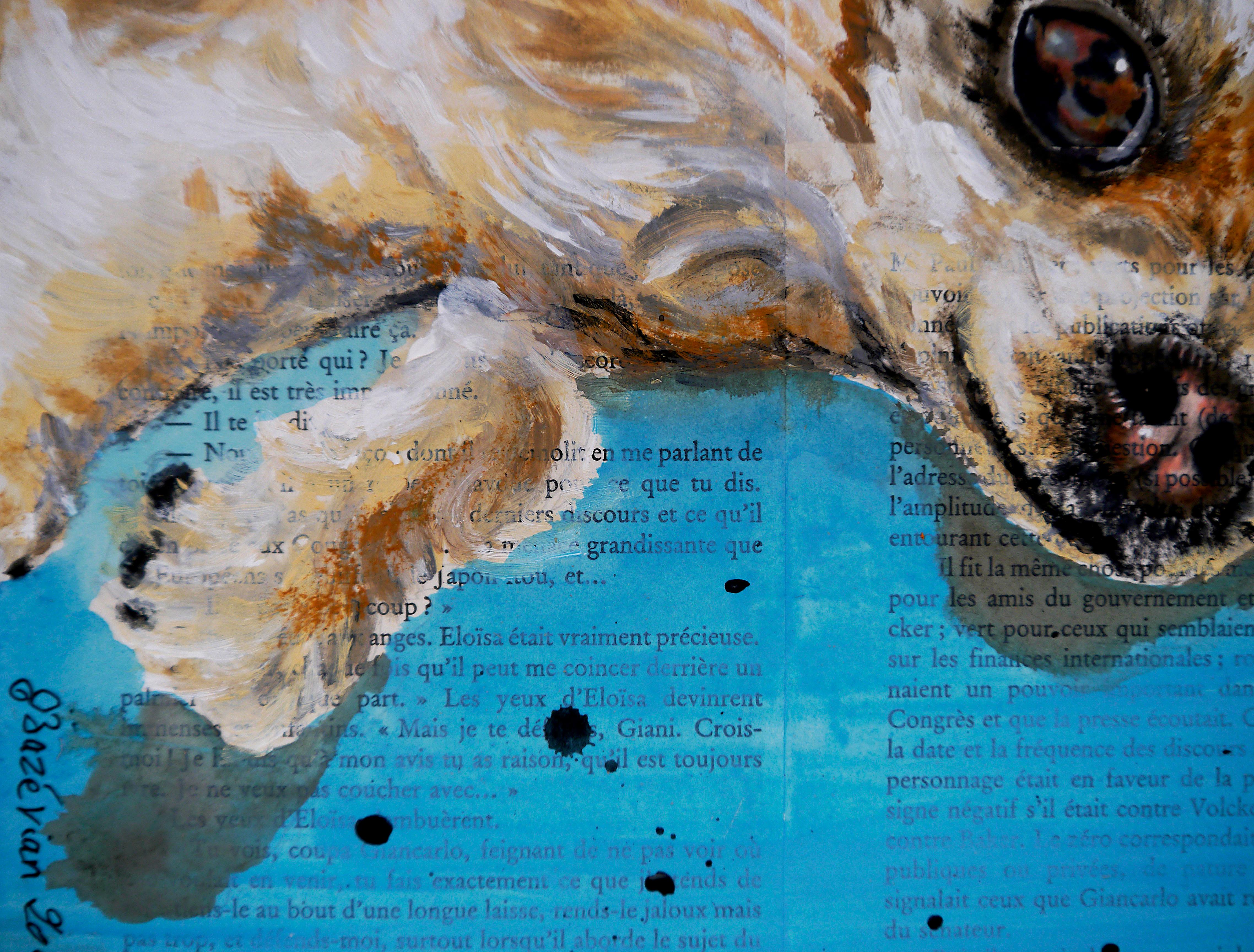 FRANZÖSISCHE SCHULE Unendlicher Traum Chihuahua Chut les Barbizons! – Painting von bazevian animal