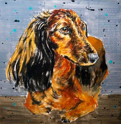 FRENCH SCHOOL Oeil de Velour Dachshund Chut les Barbizons!