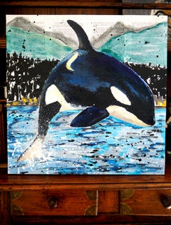 French School Orca Inouk - Impressionist Ready to hang oil painting Signed