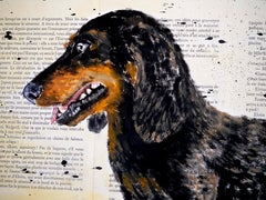 FRENCH SCHOOL Skate Dachshund Street Art Chut les Barbizons!