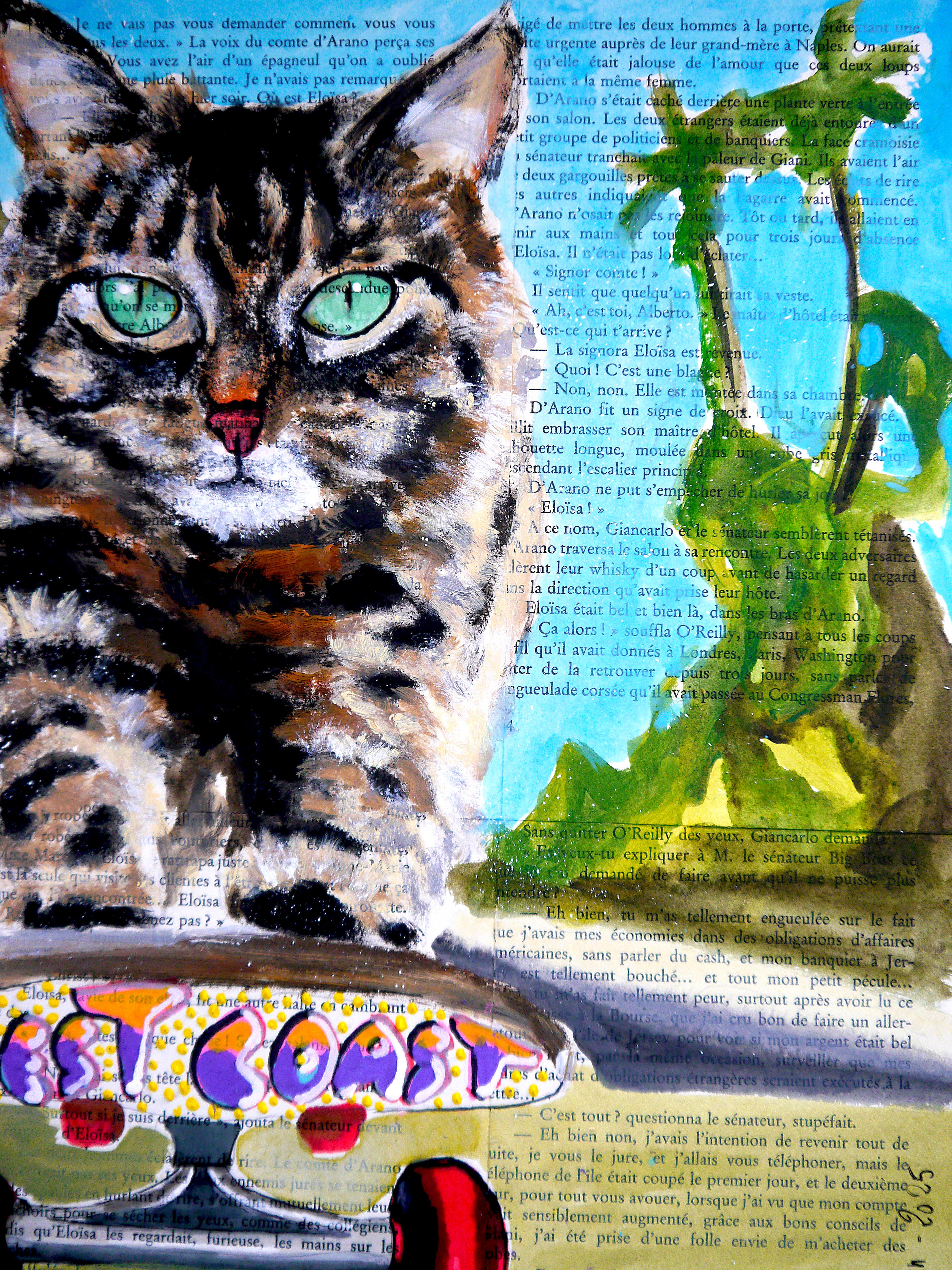 FRANZÖSISCHE SCHULE Venice Beach Chut les Barbizons! (Zeitgenössisch), Painting, von bazevian animal