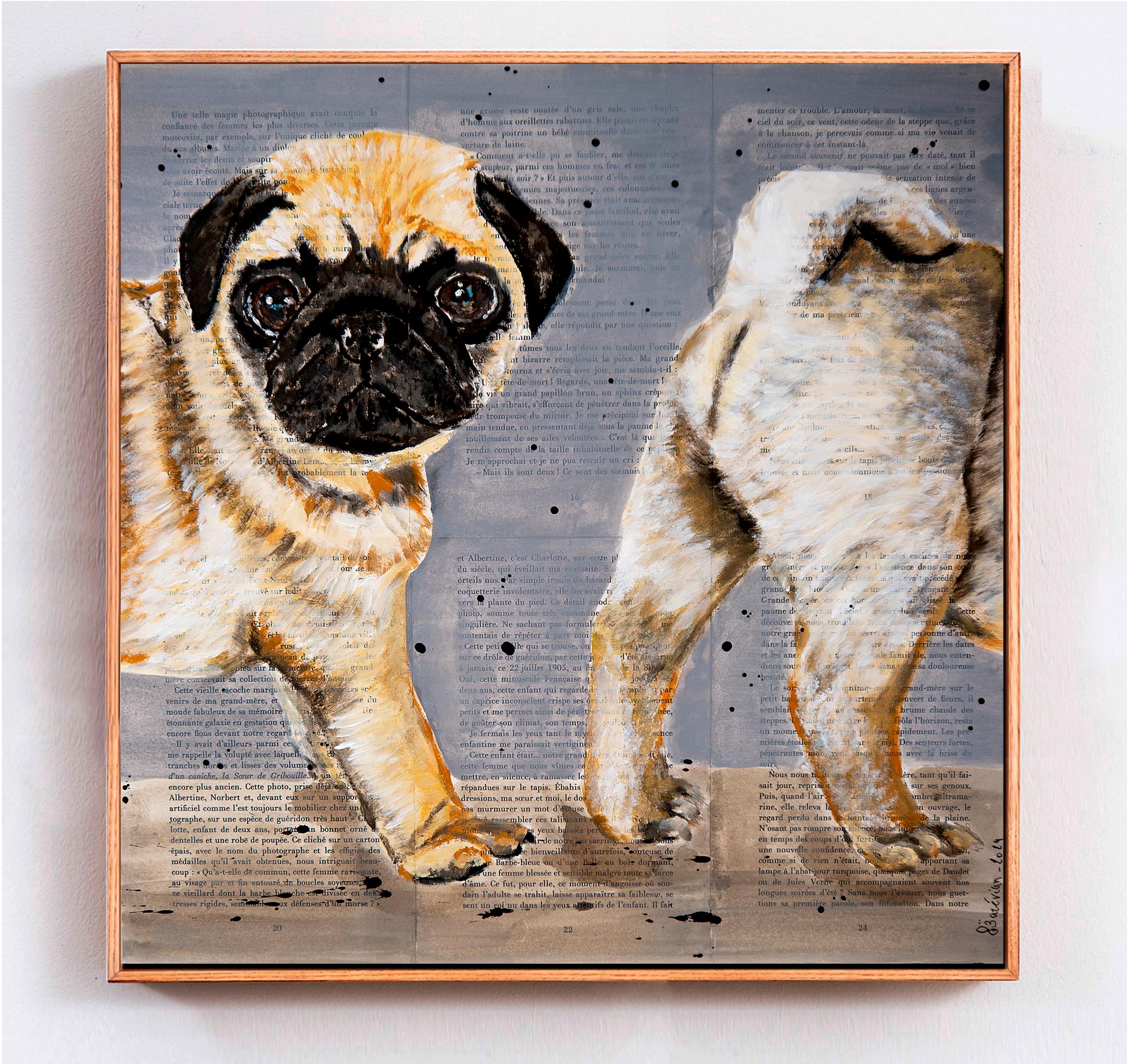 Retrato de un perro Pug _. 

En el mundo artístico, los animales siempre han sido protagonistas clave para expresar el poder y la belleza de lo salvaje.
Los artistas suelen utilizar animales como símbolos para transmitir mensajes más profundos. Por