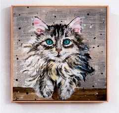 Porträt sibirische Kittenkatze - FRENCH SCHOOL