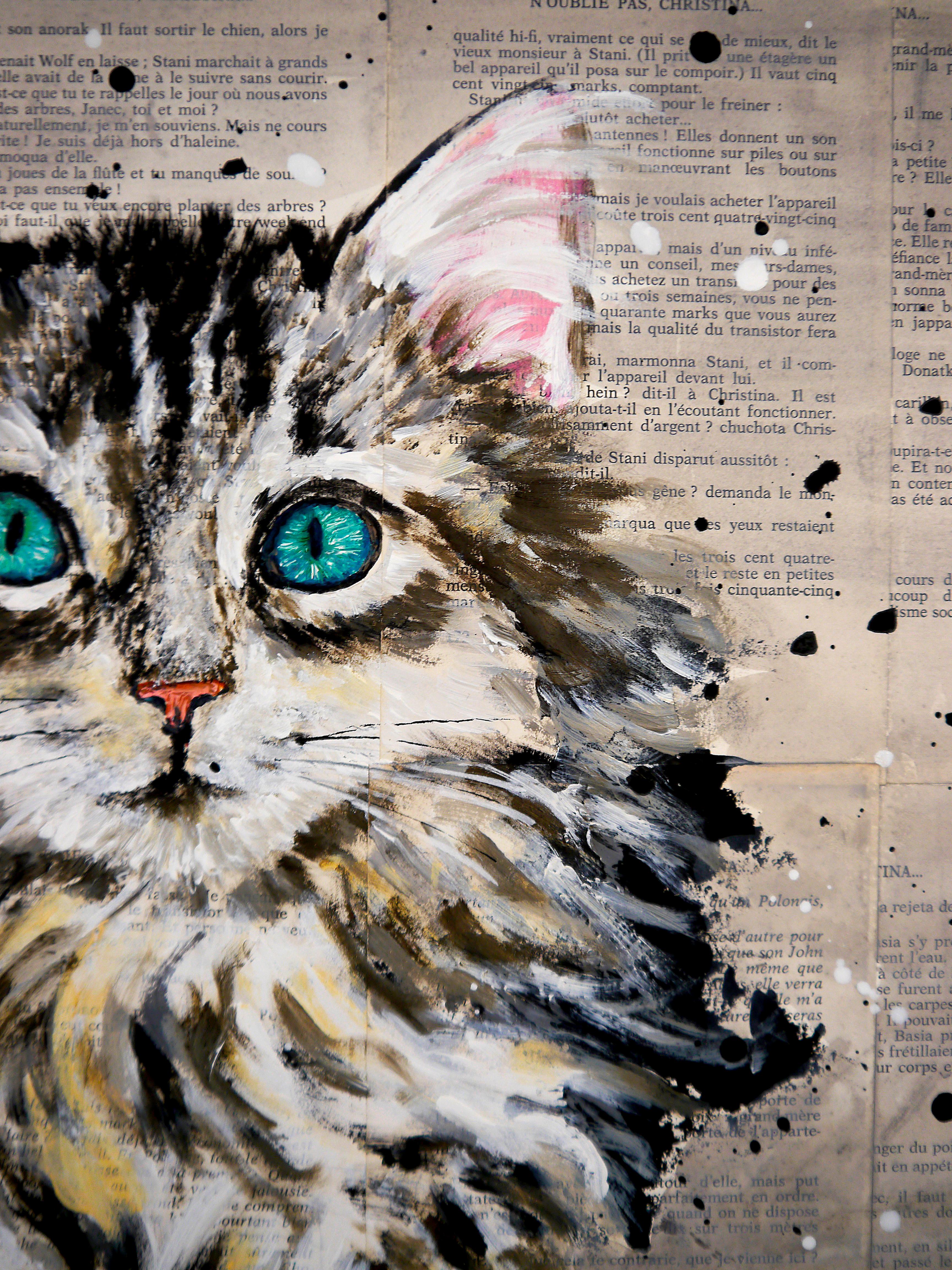 Ritratto Gatto siberiano - SCUOLA FRANCESE in vendita 1