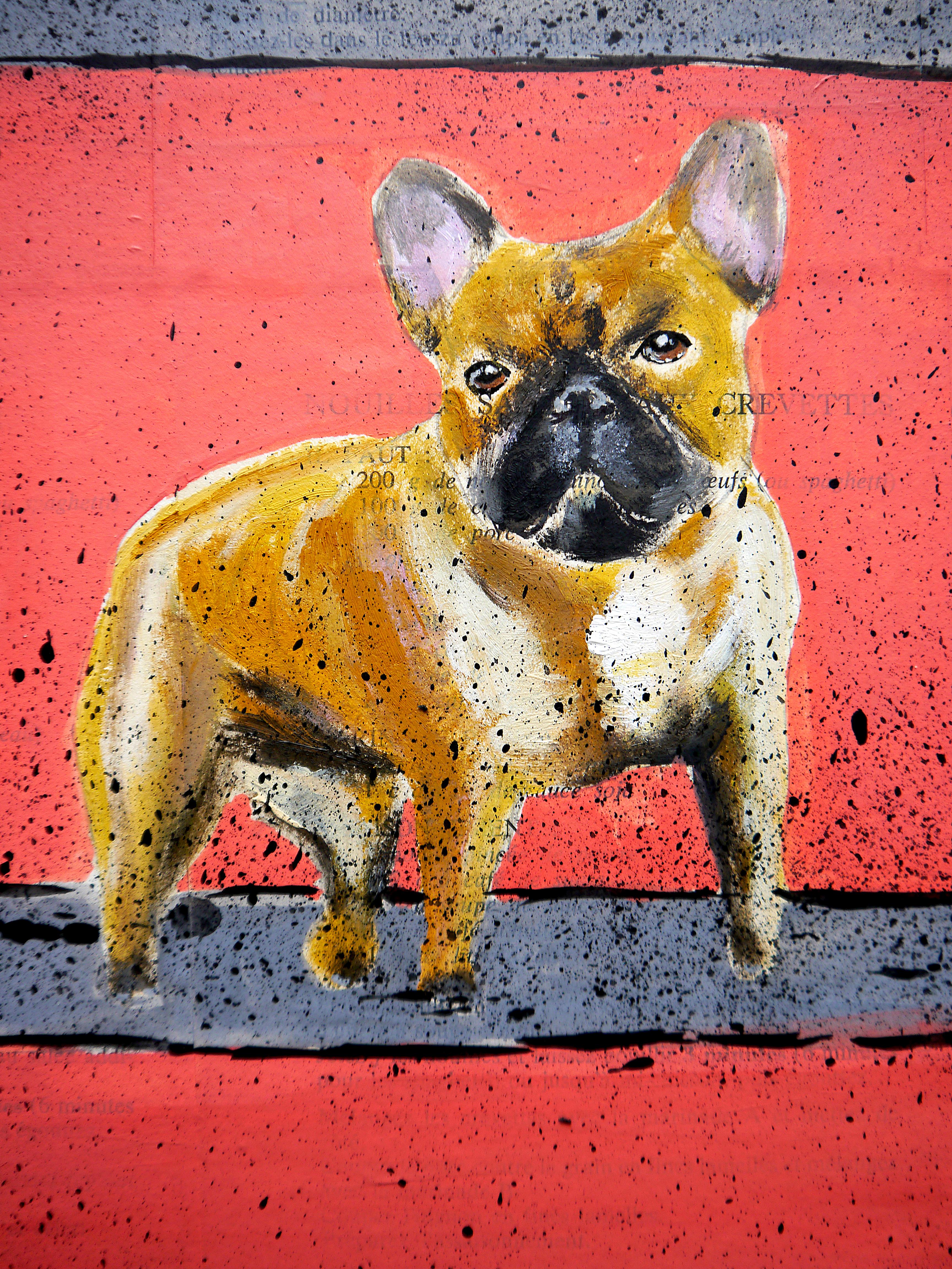 French School - French Bulldog Walk (Large) NSWE Post Impressionist 1