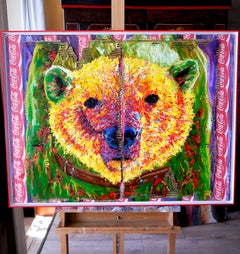 French School -Clandestine passenger "has gone flat Oil  Impressionist BEAR