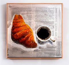 French School - French Breakfast Oil  Still life/ Photorealism / Food / Kitchen