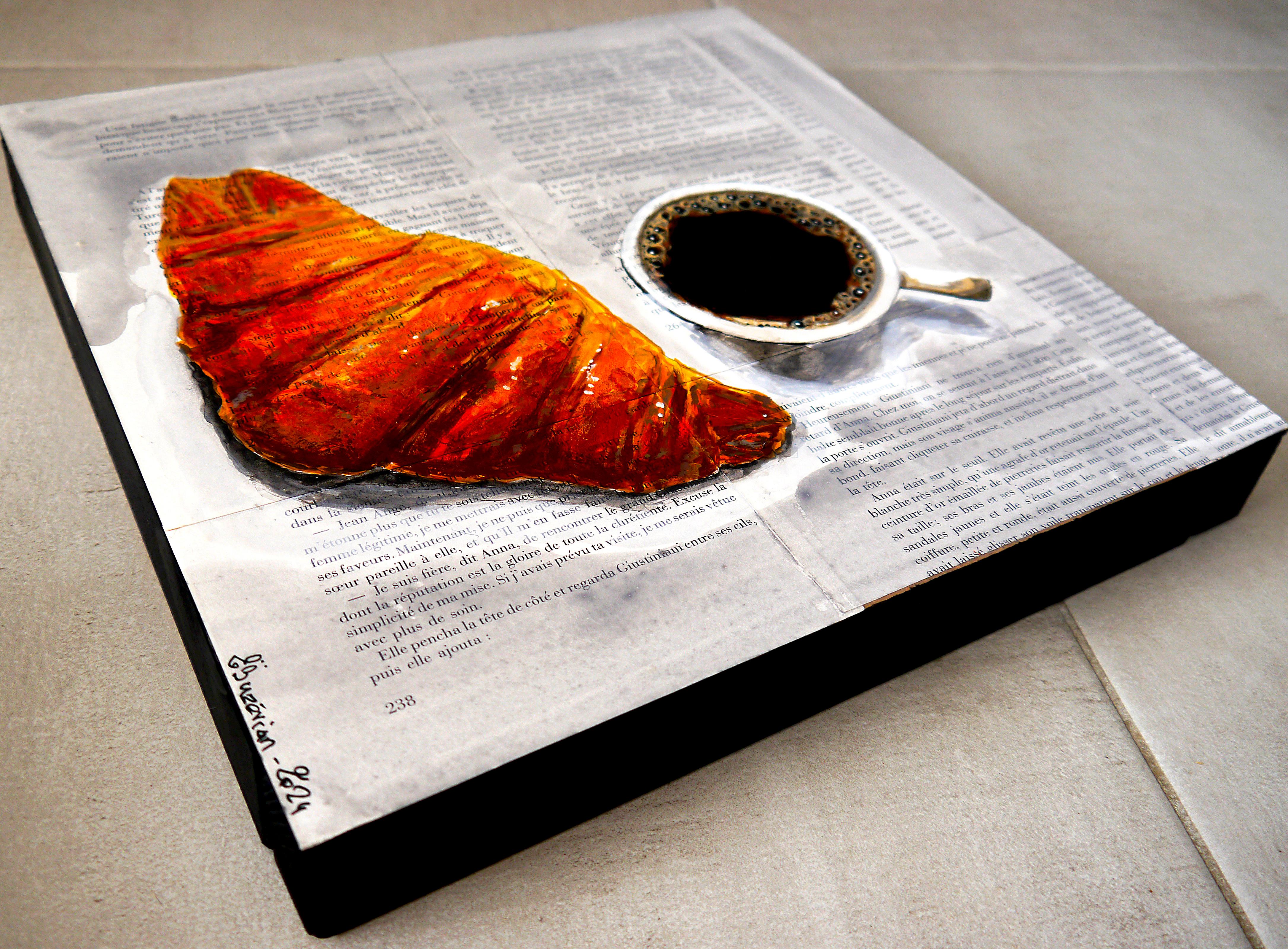 French School - French Breakfast Oil  Still life/ Photorealism / Food / Kitchen 2