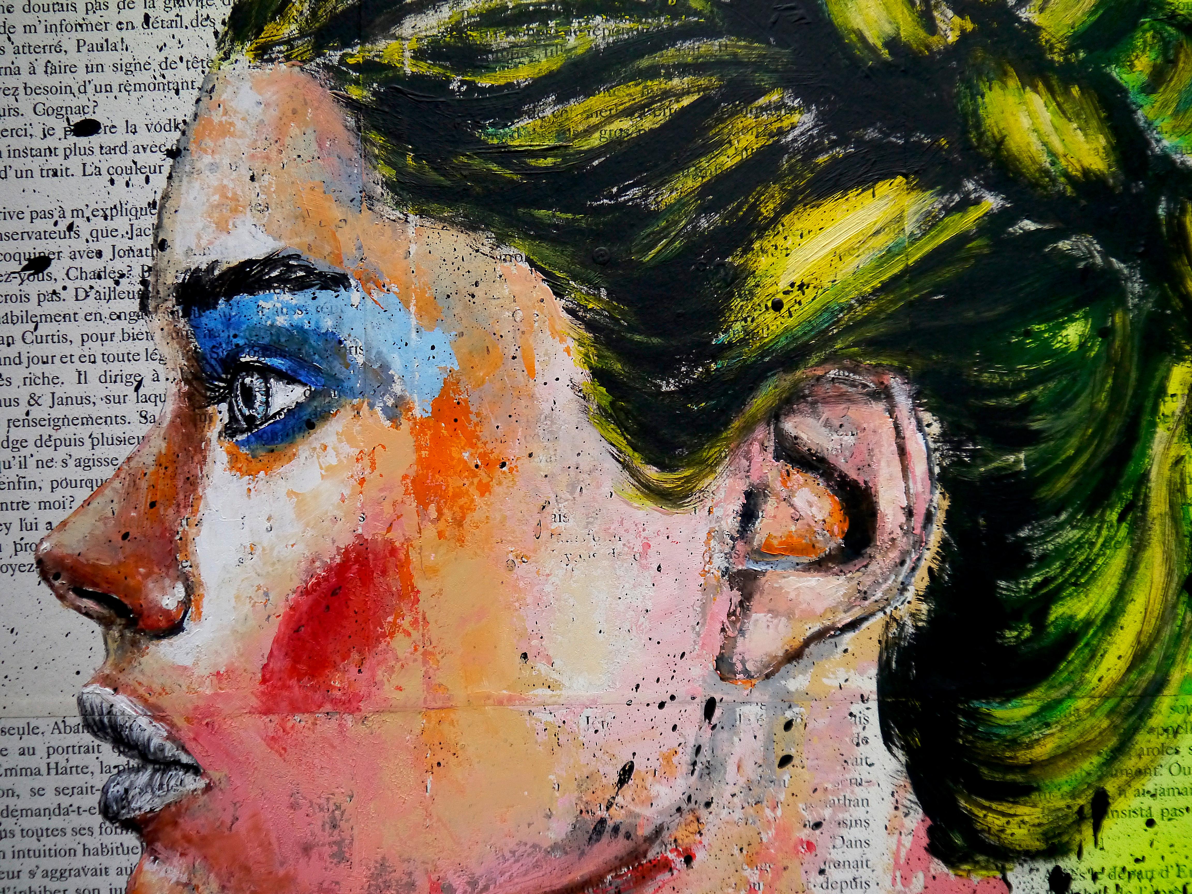 Französische Schule – Porträt 173 La Princesse Nordestina – Pop-Impressionist – Painting von Bazevian DelaCapuciniere