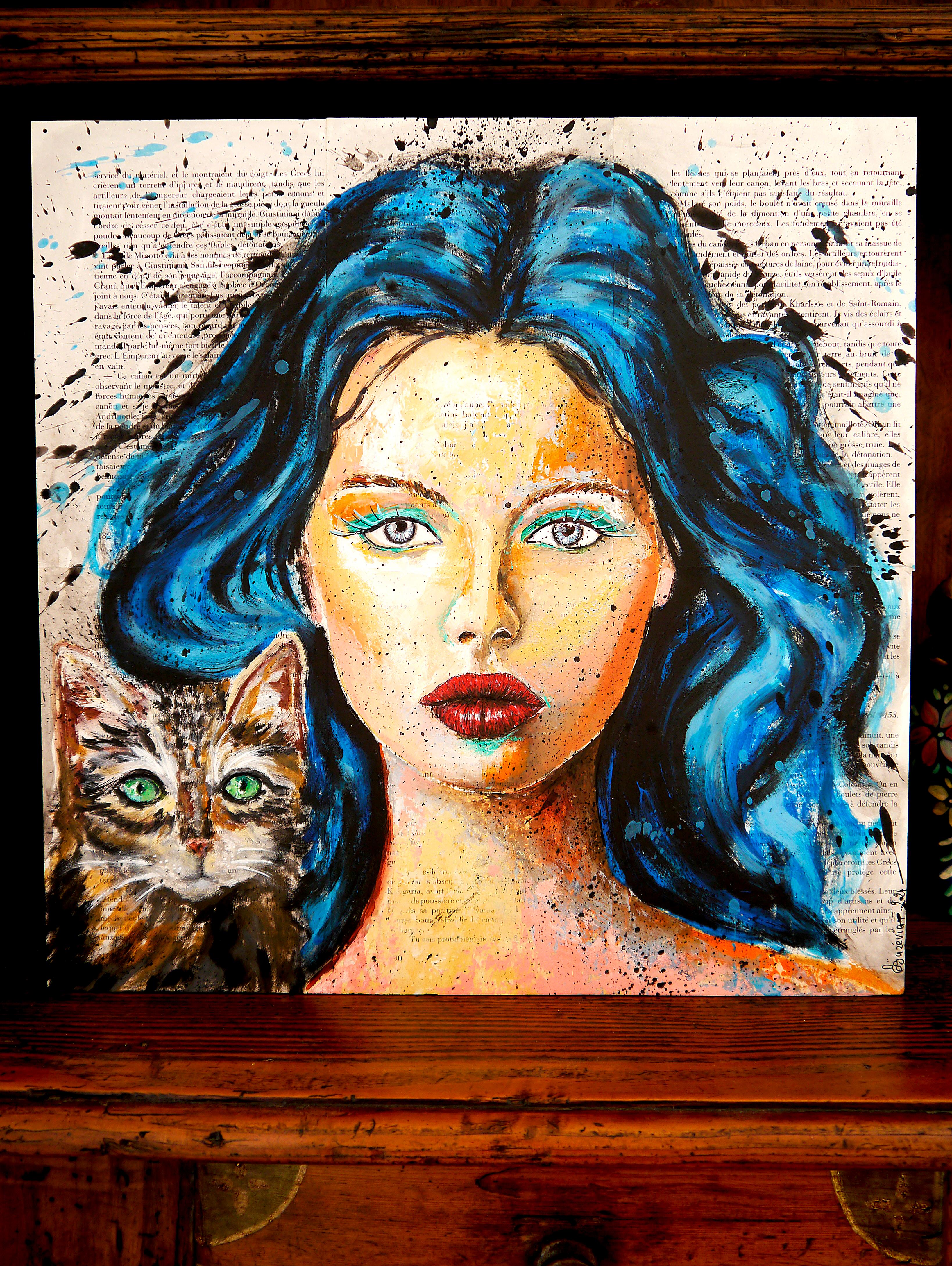 FRENCH SCHOOL Portrait 236 All Eyez on Ready to Hang Original Chut les Barbizons 2