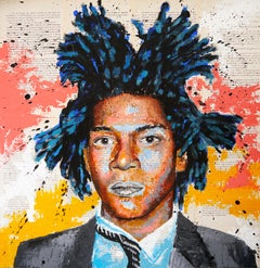 French School - Portrait Basquiat - Le Lion - Post Impressionist - Large