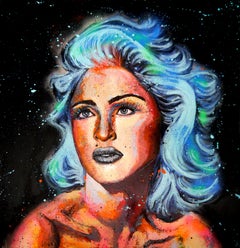 École française - Portrait Madonna - XL Impressionist  Original