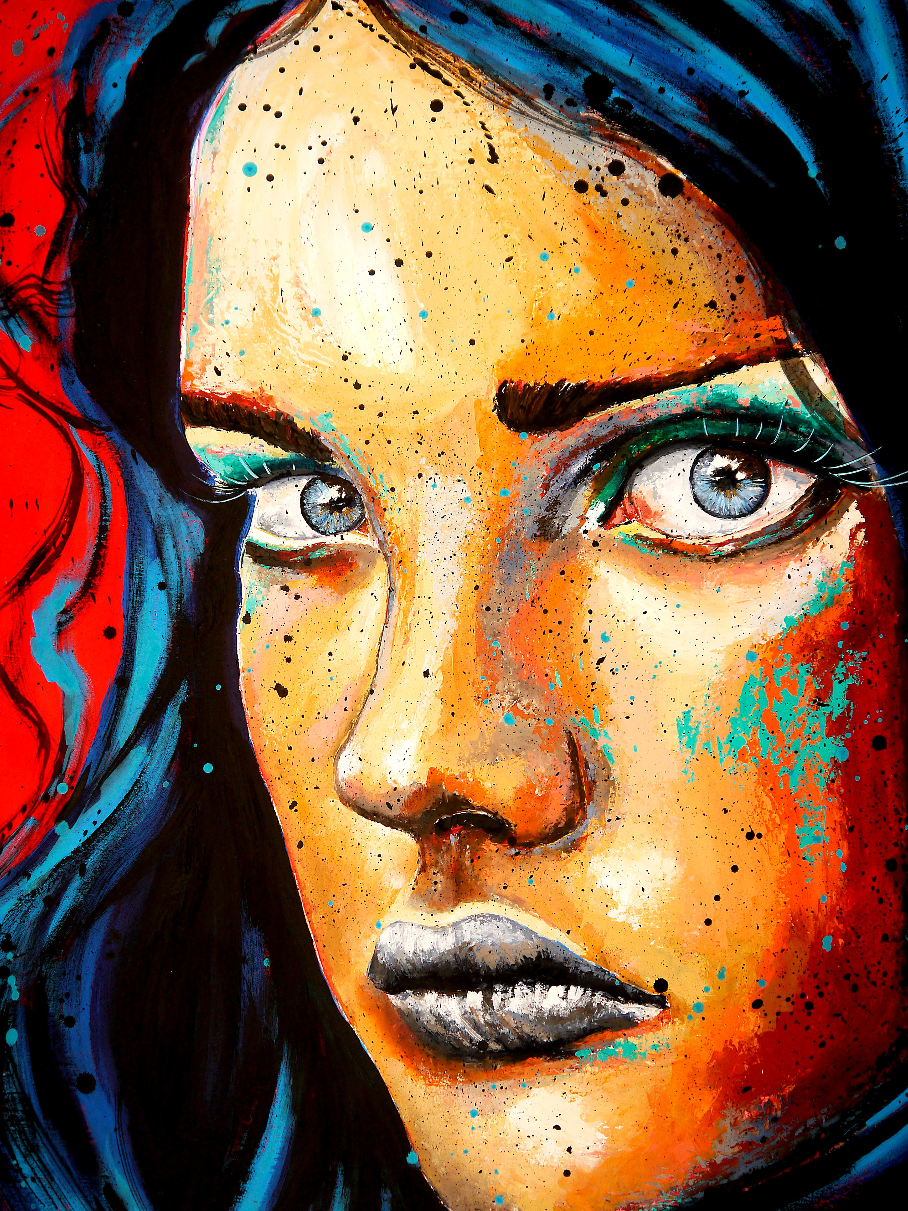 French School - Portrait PachaMama Glósóli X  XXL - Chut les Barbizons - Painting by Bazevian DelaCapuciniere