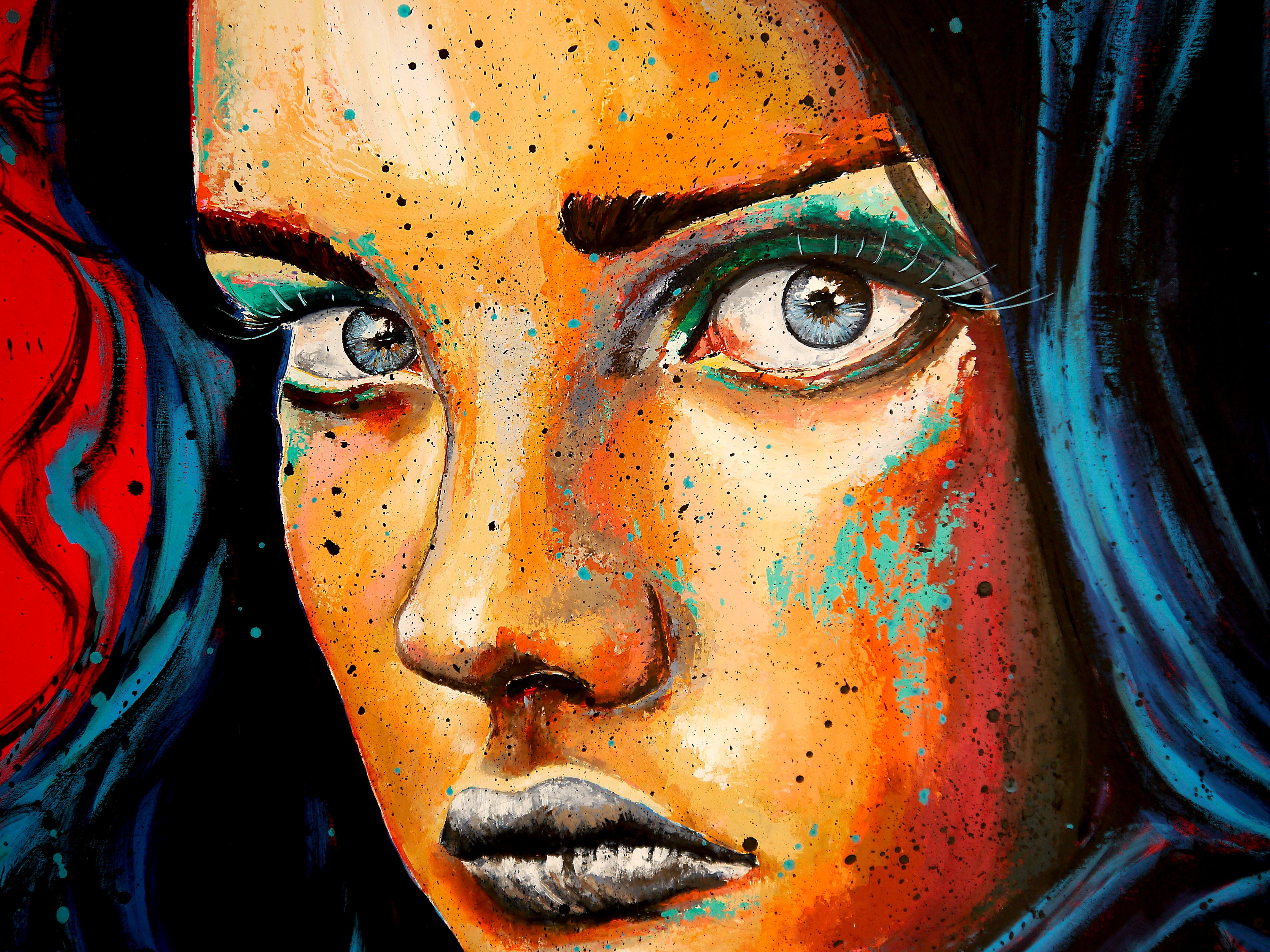 Portrait PachaMama Glósóli X

Emotional intensity, expressive portrait _ closeup of a woman.

Structural analysis:
Closeup portrait of a woman. The eyes are the focal point of the artwork and follow the viewers, in the same way as Mona Lisa from