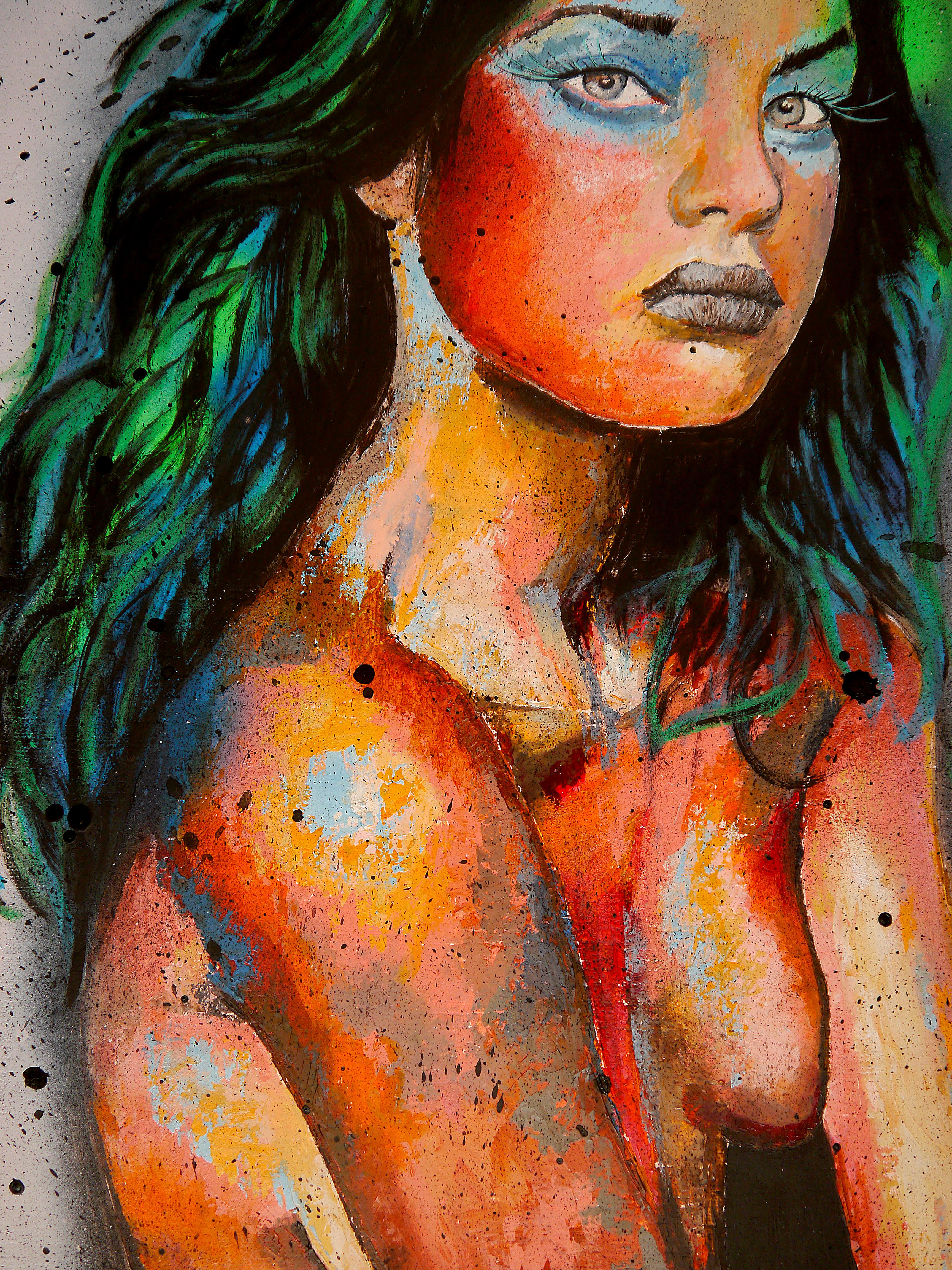 Retrato de la escuela francesa PS 120 La Fanette - Painting de Bazevian DelaCapuciniere