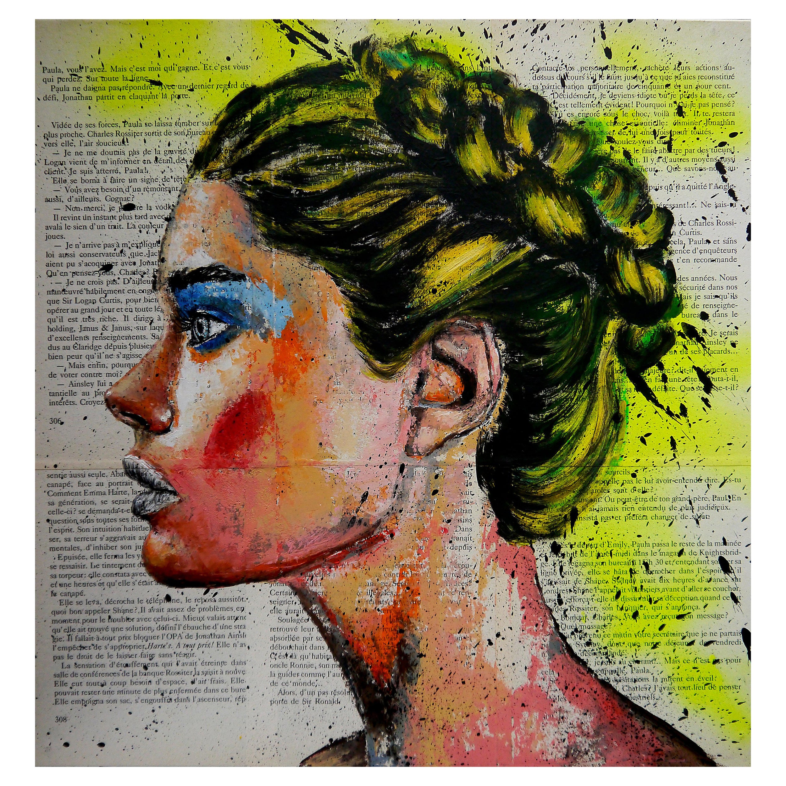 Bazevian DelaCapuciniere Portrait Painting - French School - Portrait PS 173 La Princesse Nordestina - Post Impressionist