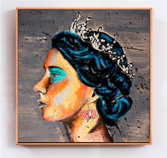 French School - Portrait PS 230 Starwoman AC/DC Queen Oil Post Impressionist