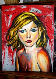 French School - Portrait PS 93 Debbie Blondie XL Impressionist th century  MAK