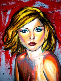 Portrait PS 93 Debbie Blondie - (XL Large) Post Impressionist
