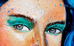 French School - Portrait PS223 Tsunami (Large) Oil Painting  Impressionist AUC