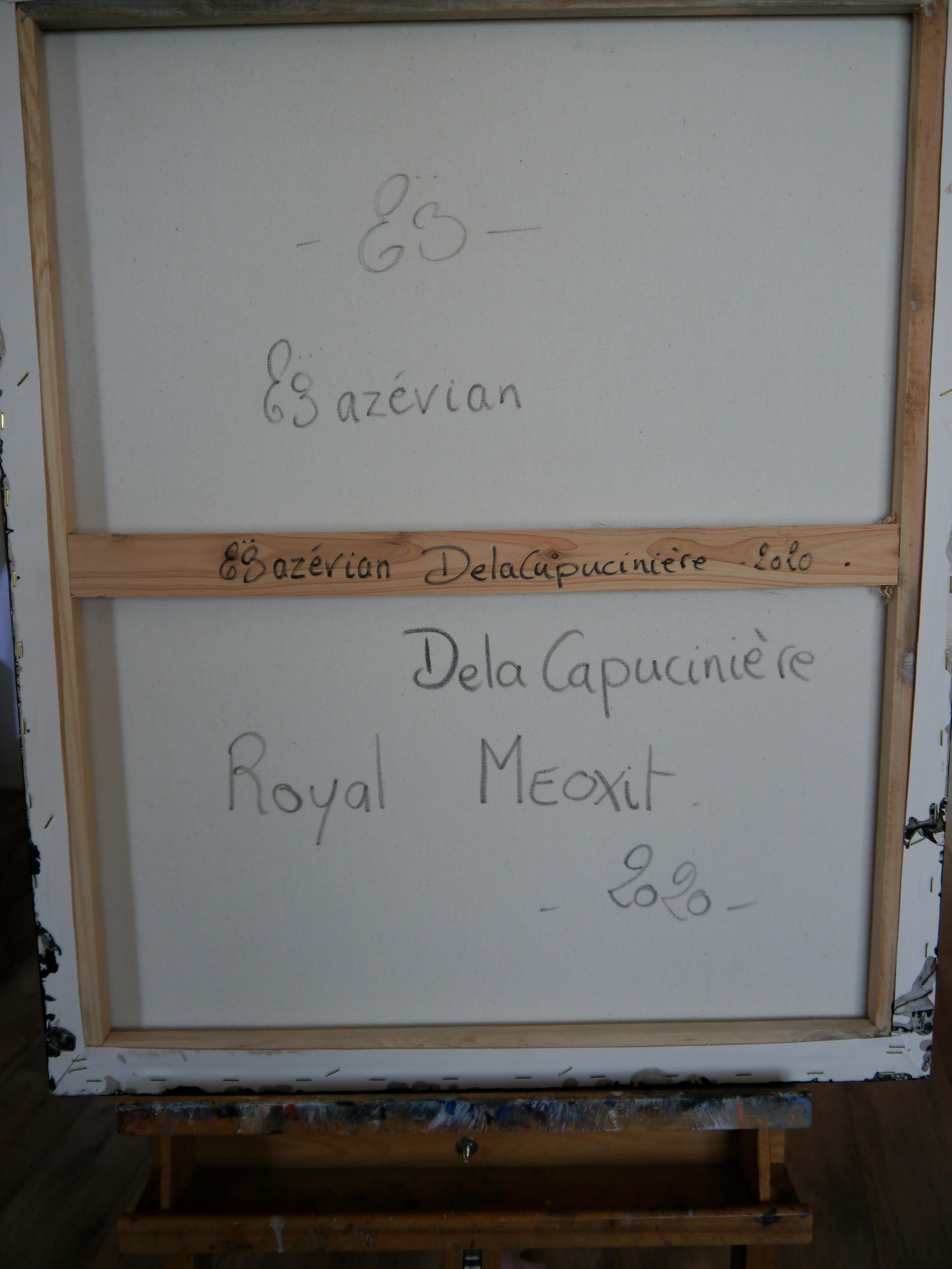 French School - Portrait  Royal Meoxit - CAT ( Large) -  Impressionist For Sale 3