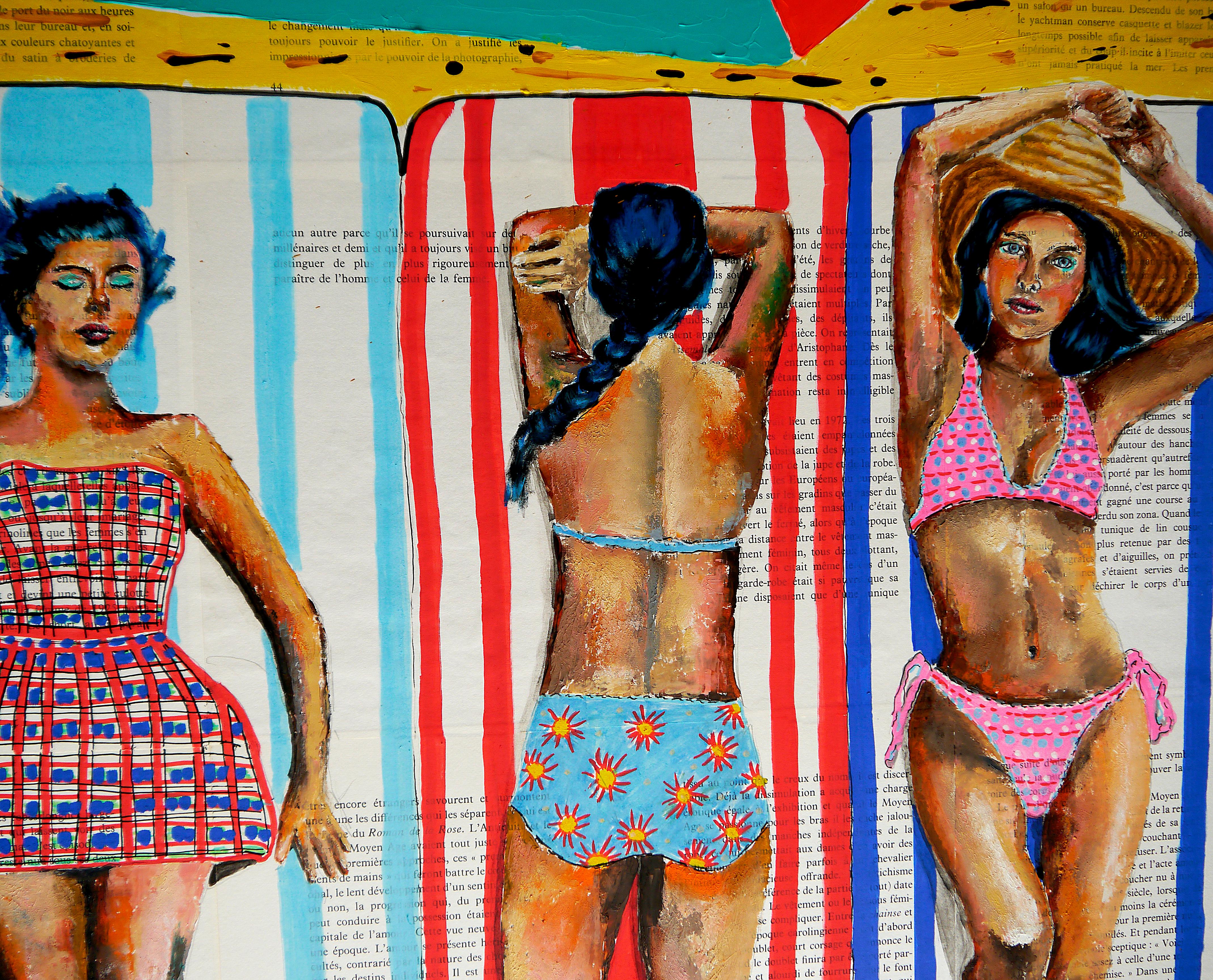 Porträt Sommer der Französischen Schule in La Baule 12 Sunny Indifference Impressionist XL im Angebot 5