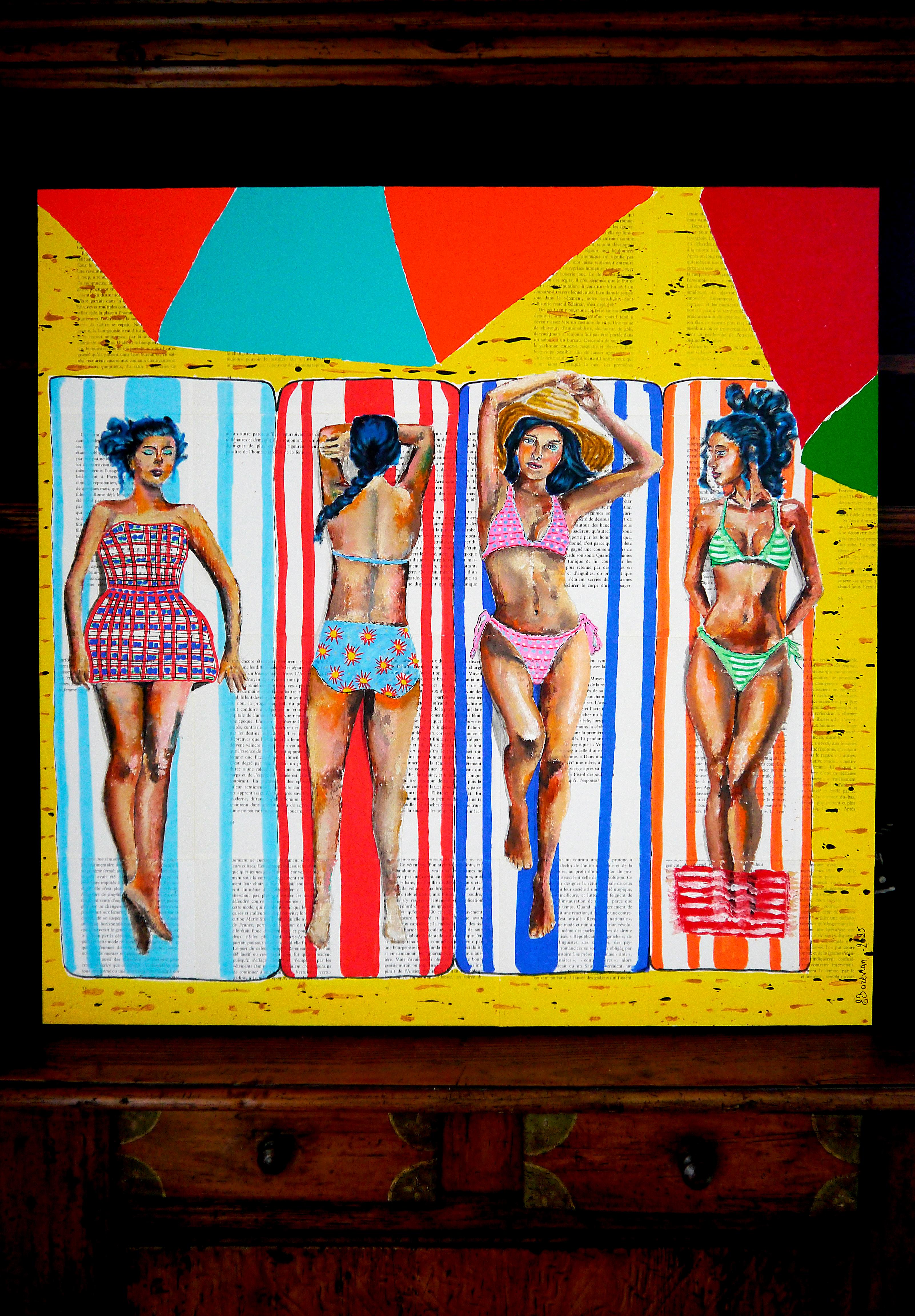 Porträt Sommer der Französischen Schule in La Baule 12 Sunny Indifference Impressionist XL im Angebot 6
