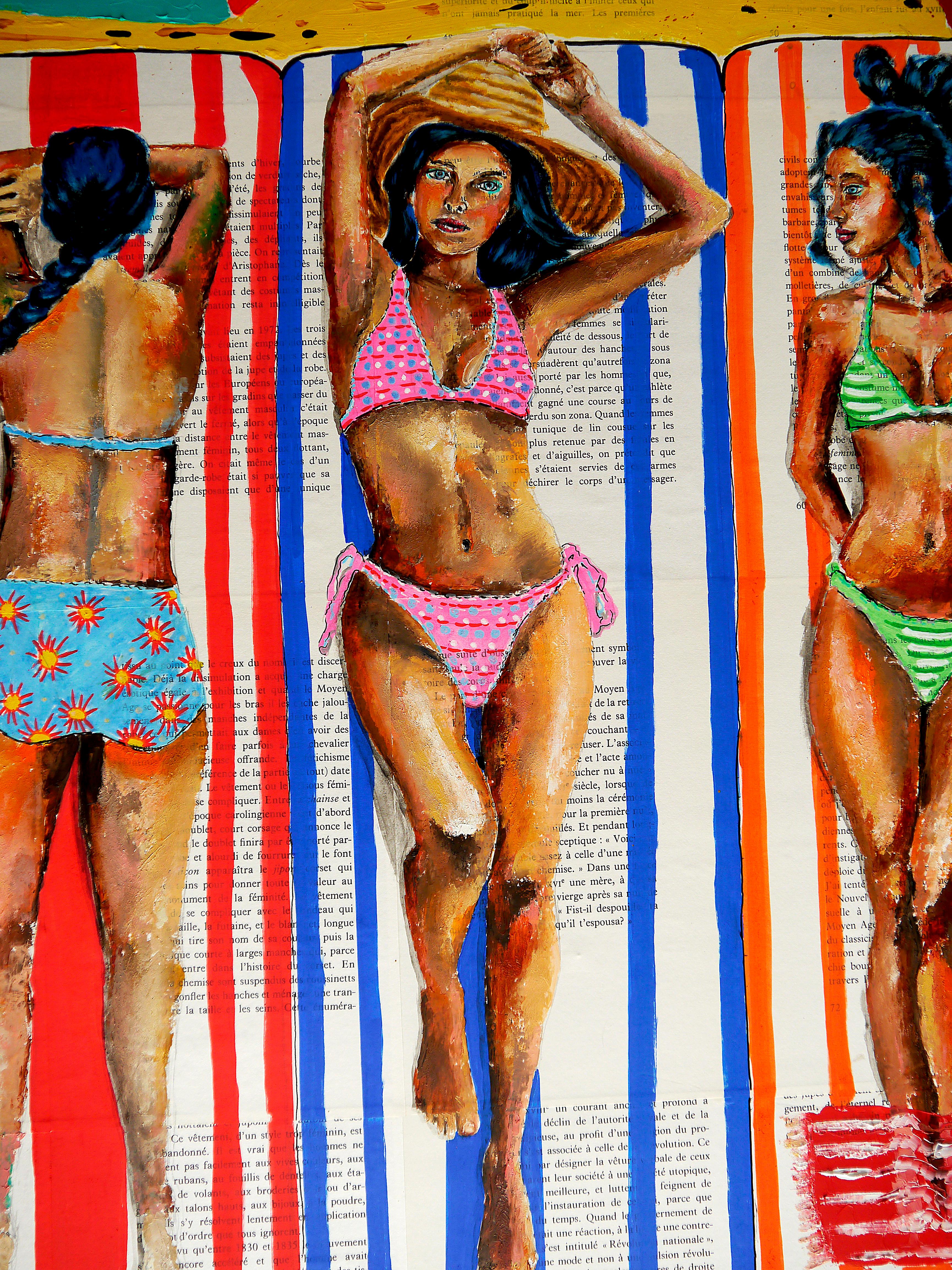 Porträt Sommer der Französischen Schule in La Baule 12 Sunny Indifference Impressionist XL im Angebot 4