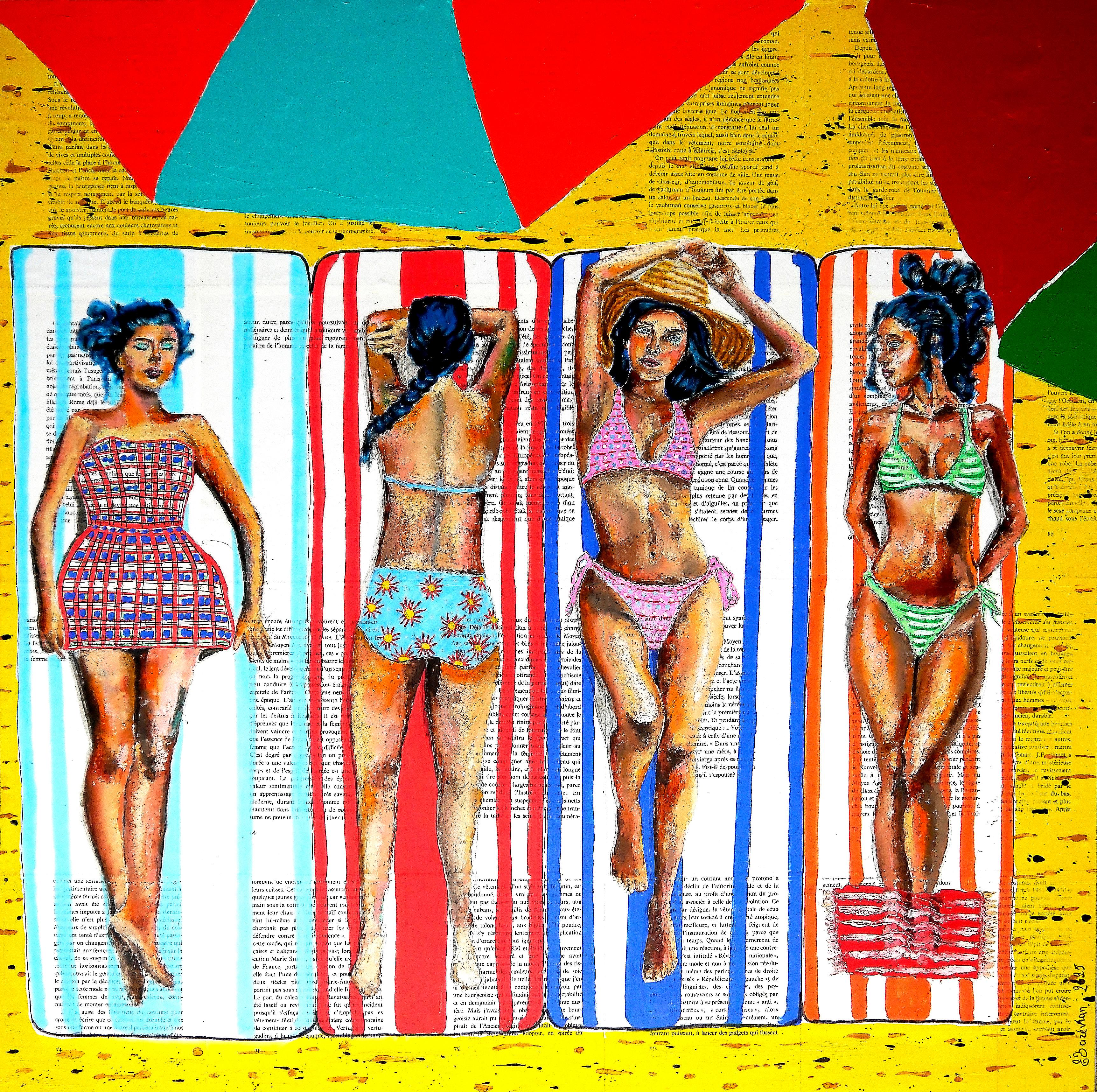 Retrato de escuela francesa Verano en La Baule 12 Soleado Indiferencia Impresionista XL