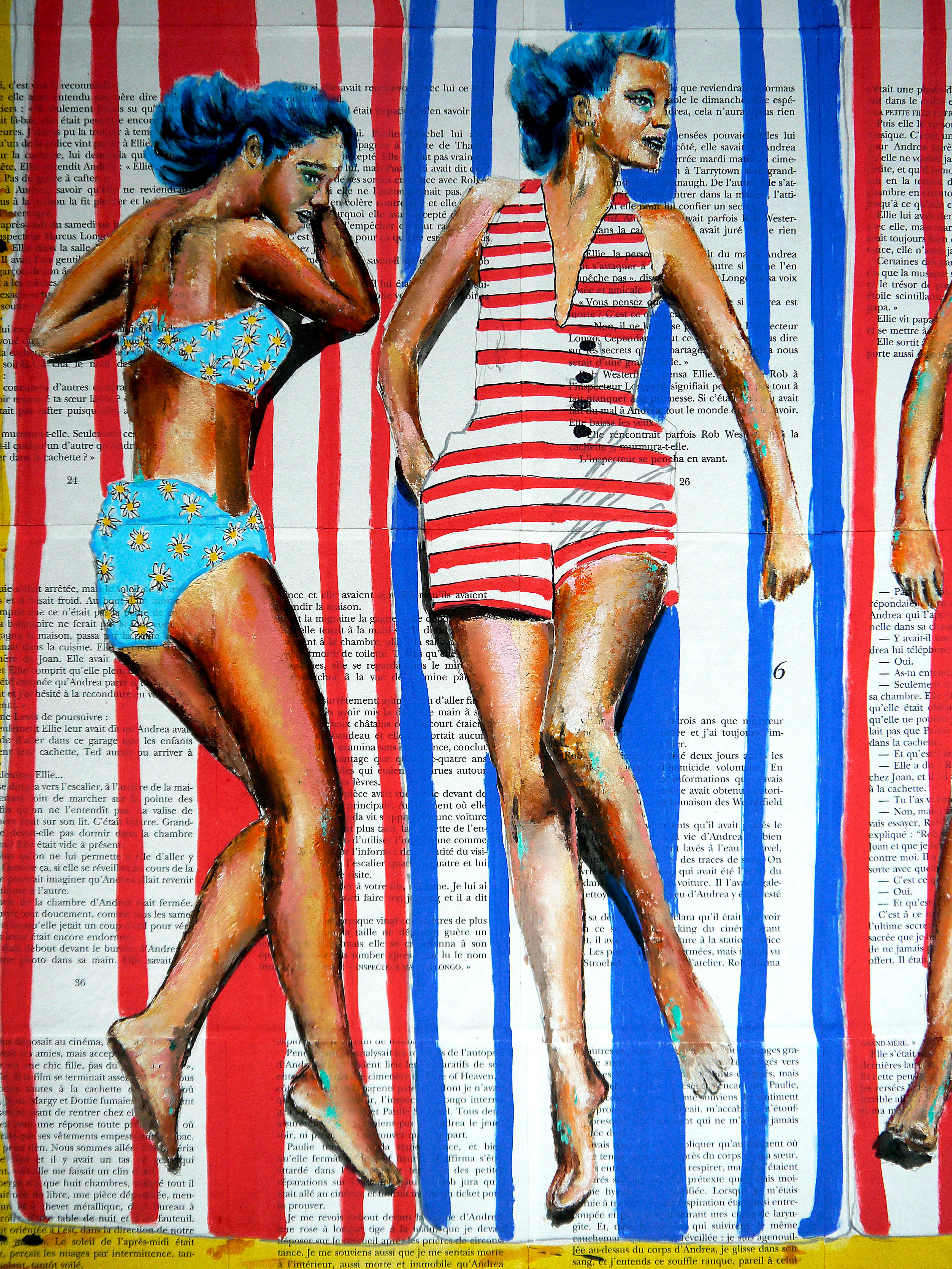 Scuola francese - Ritratto estivo La Baule 9 - Terapia della pigrizia XL Impressionista AUC - Painting di Bazevian DelaCapuciniere
