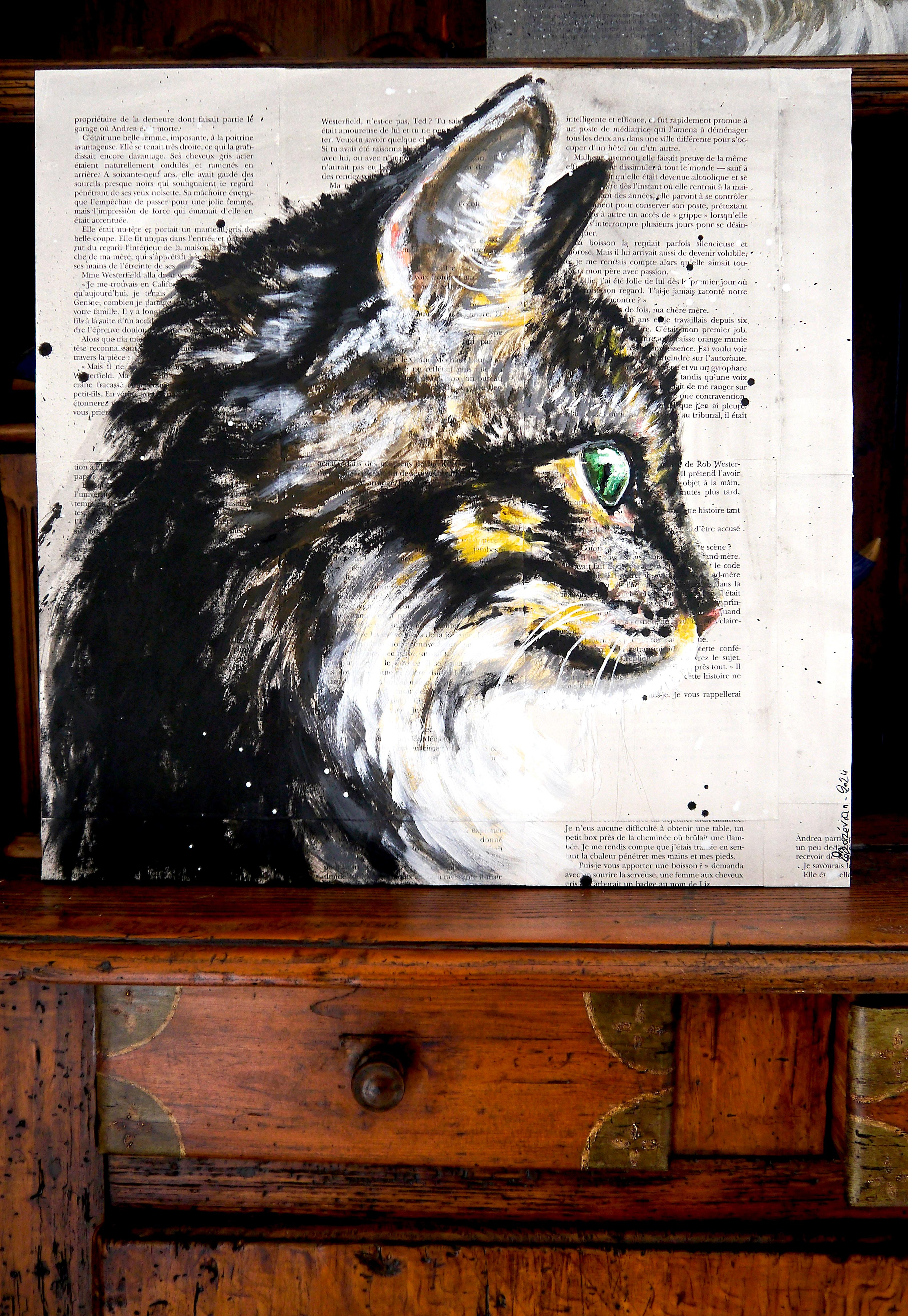 ⭐Fauve Fantasia⭐

Ritratto ravvicinato di un gatto
Tecnica: olio, acrilico e inchiostro su pagine di vecchi libri su cornice di legno 45,5x45,5cm ■■ 17,9x17,9 pollici

⭐Sostenibilità:⭐ La cornice in legno è stata realizzata dall'artista riciclando 