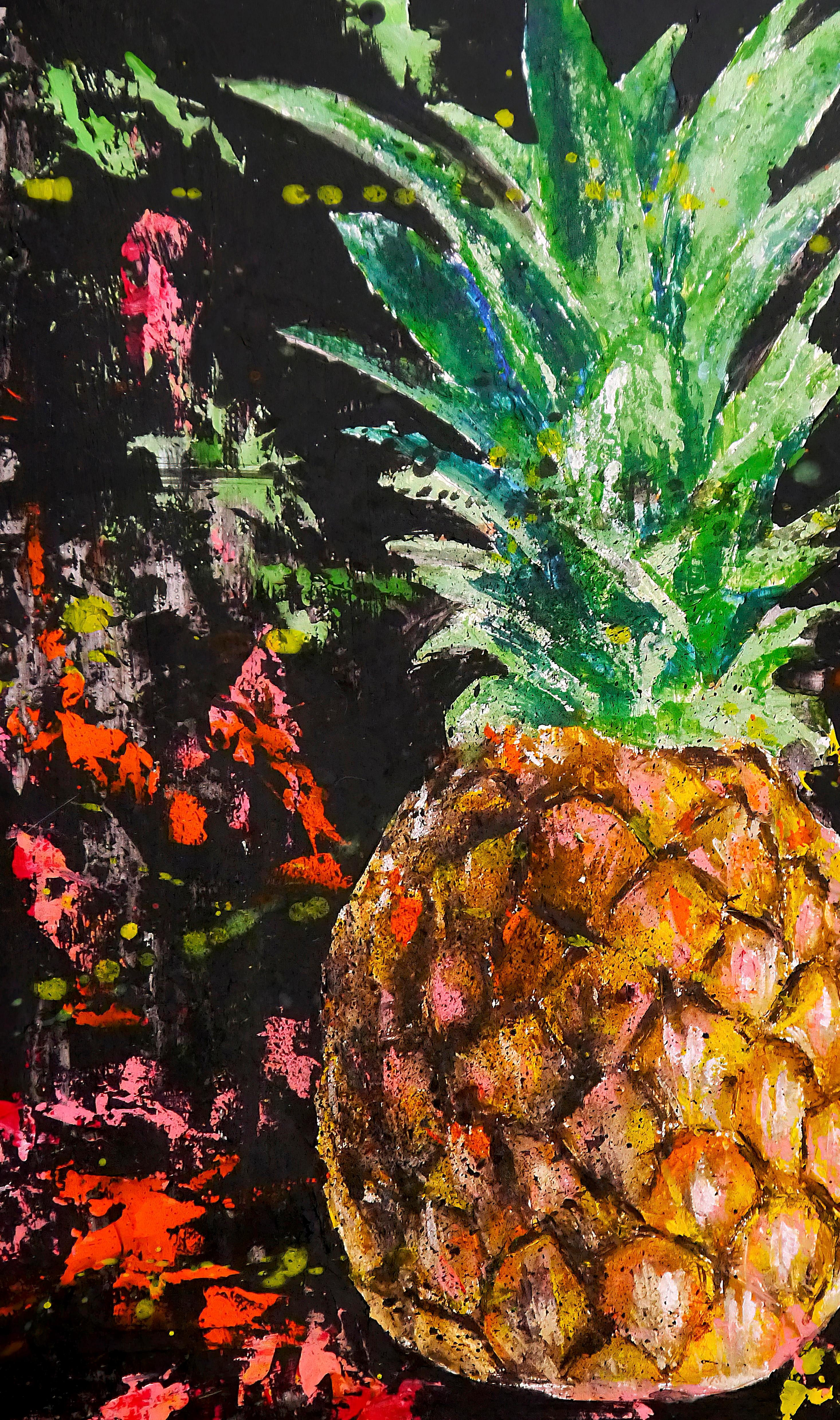 French School - Still Life Pineapple Starwars - Impressionist Pop For Sale 1