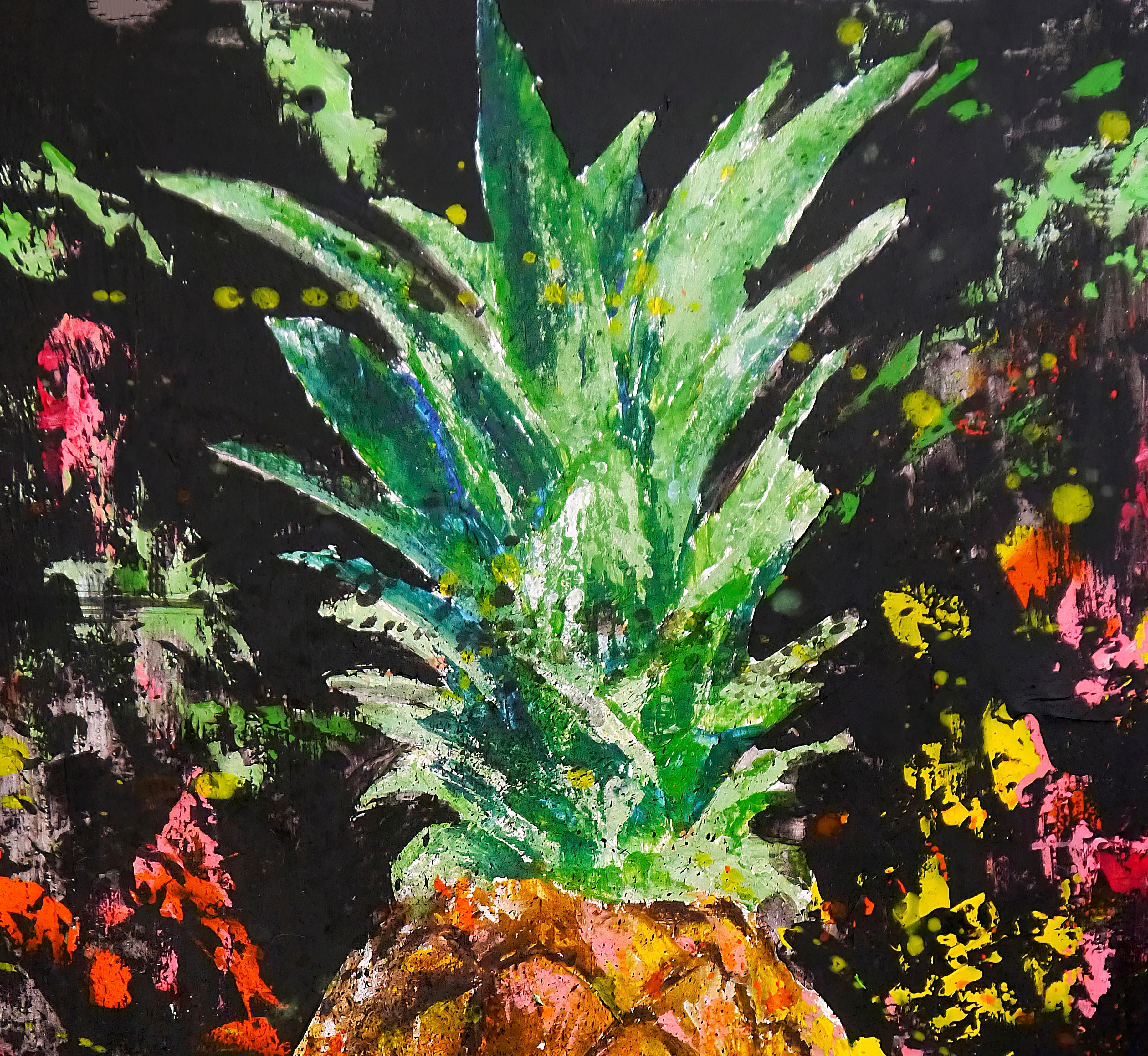 French School - Still Life Pineapple Starwars - Impressionist Pop For Sale 3