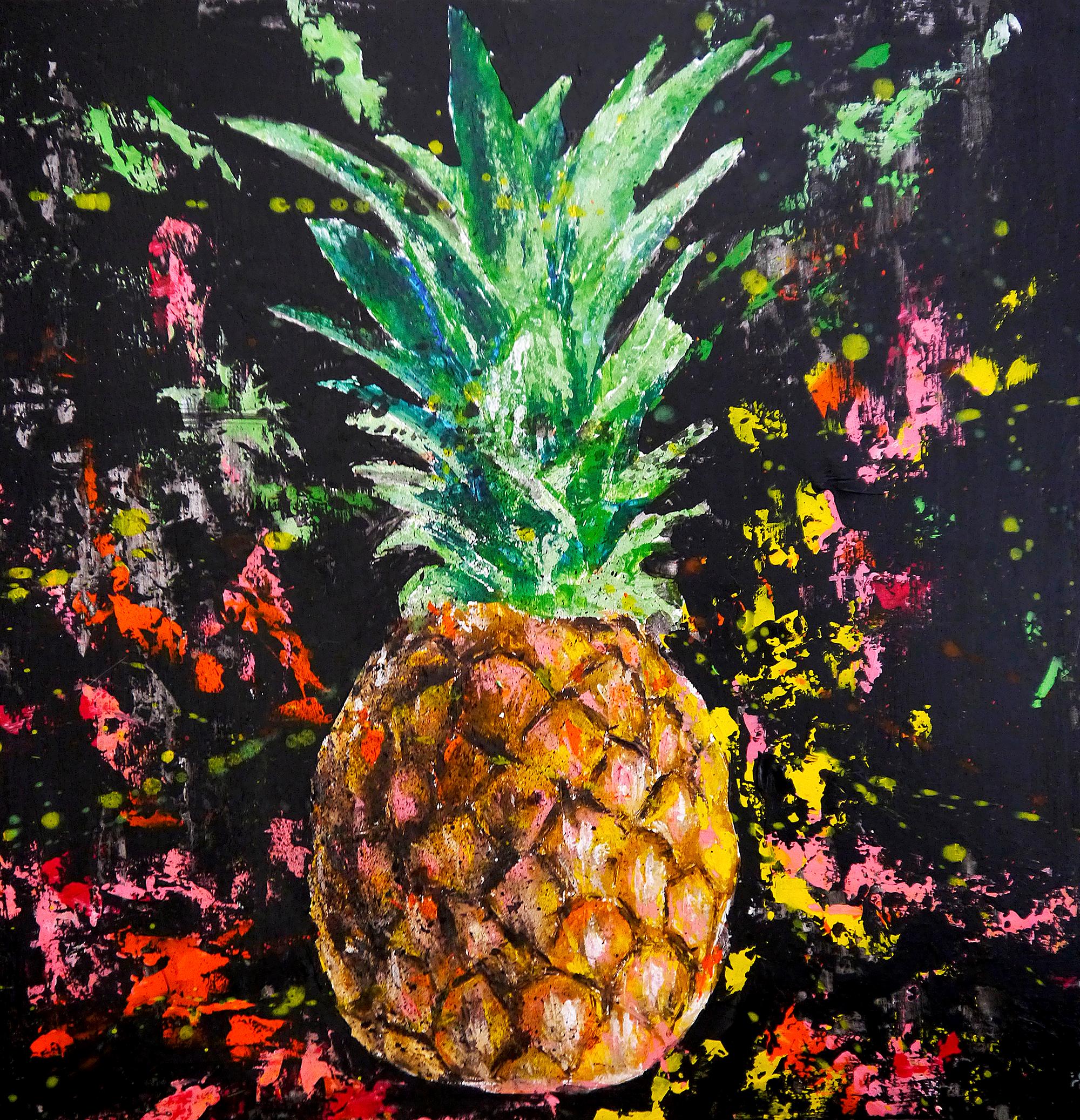 French School - Still Life Pineapple Starwars - Impressionist Pop For Sale 1