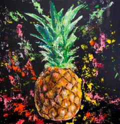 Französische Schule – Stillleben Ananas-Sternkriege – Impressionistische Pop AUC
