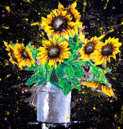 French School - Sunflowers Starwars oil Painting - Iconic