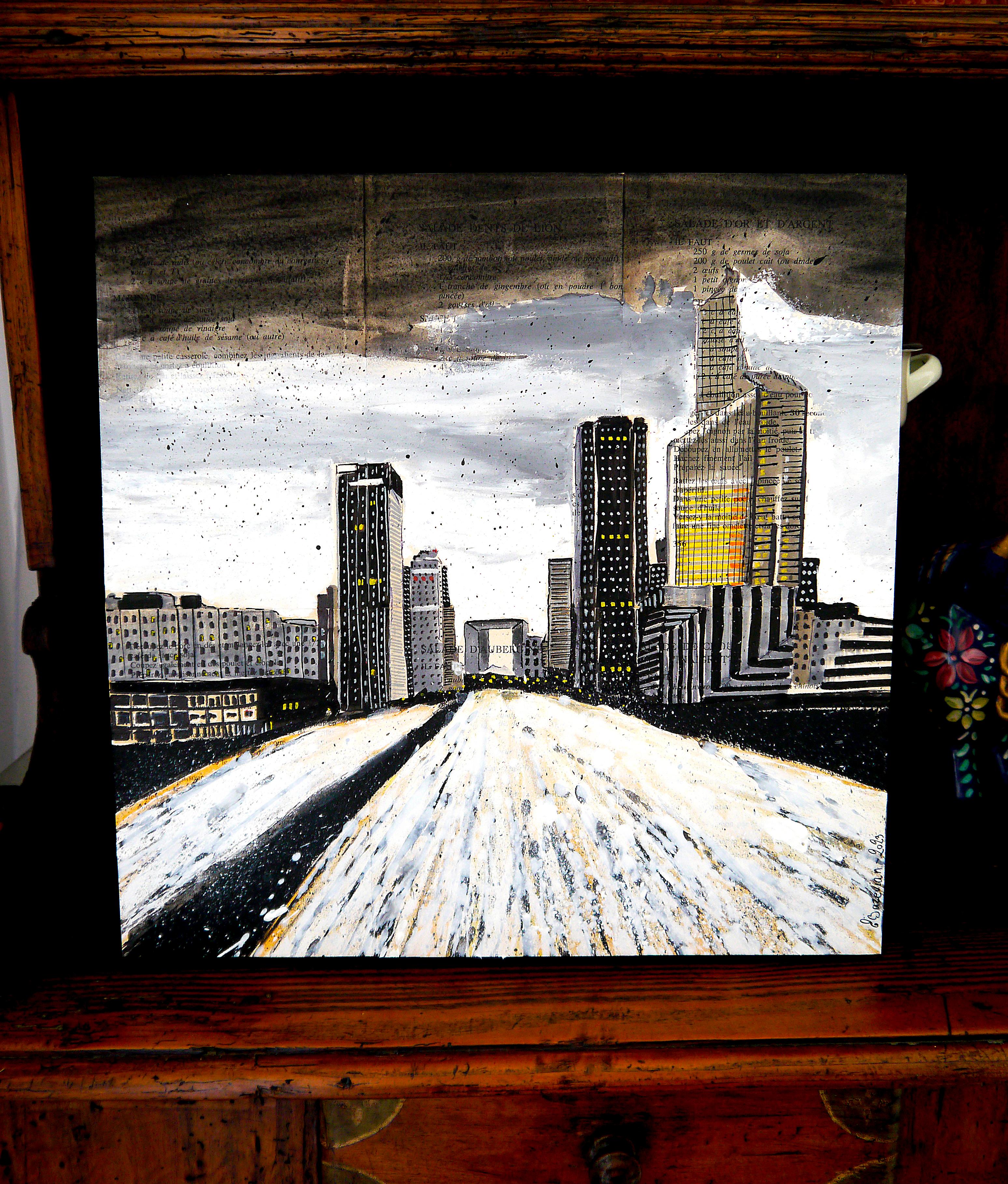 FRENCH SCHOOL Urbanscape La defense France PARIS - SNOW - Chut les Barbizons! For Sale 1