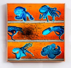 French school - Octopus walk  Oil Painting  Post Impressionist th century AUC0