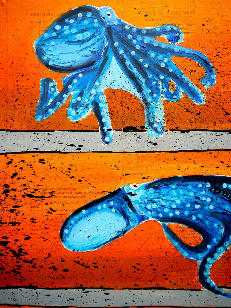 Bazevian DelaCapuciniere - Escuela Francesa - Paseo del Pulpo (Grande) NSWE  - Óleo Post Impresionista MAK en venta en 1stDibs España, image size:768x1024