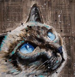 Portrait Cat Dans le bleu de tes yeux - 