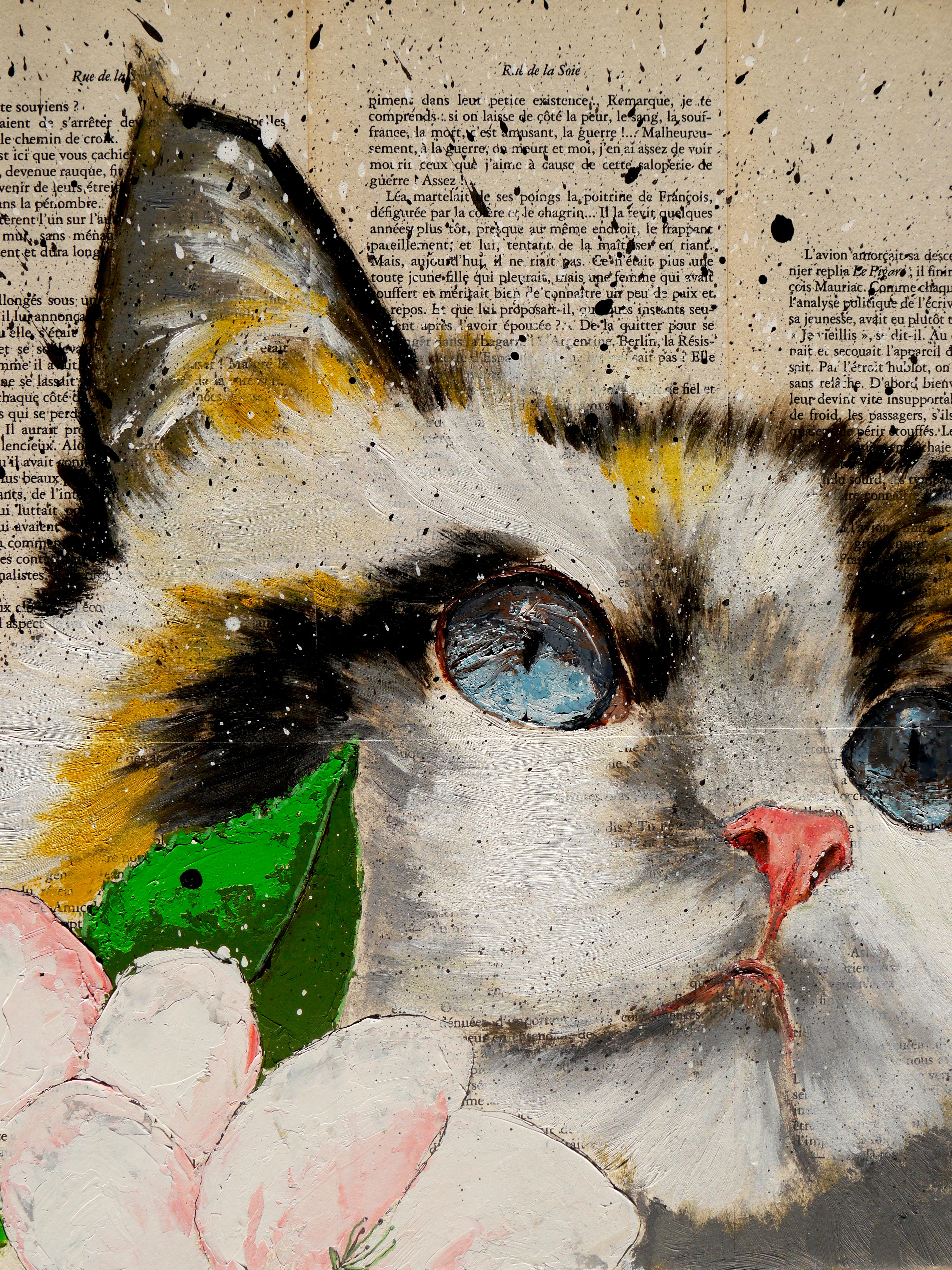 Portrait Little Sunshine Diagnosis

Animal portrait. - Cat - 
Technique: oil, acrylic, and ink on old book pages on wooden frame 40x40cm ■■ 15,8x15,8 inch

》》R E A D Y -- T O -- H A N G《《


❶ → Original signed work. Certificate of authenticity
