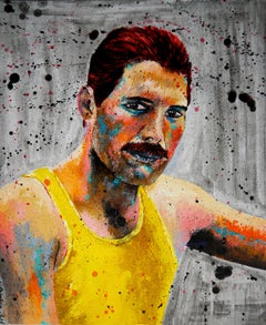 French School - Portrait Monsieur le Queen - Freddie Mercury Post Impressionist