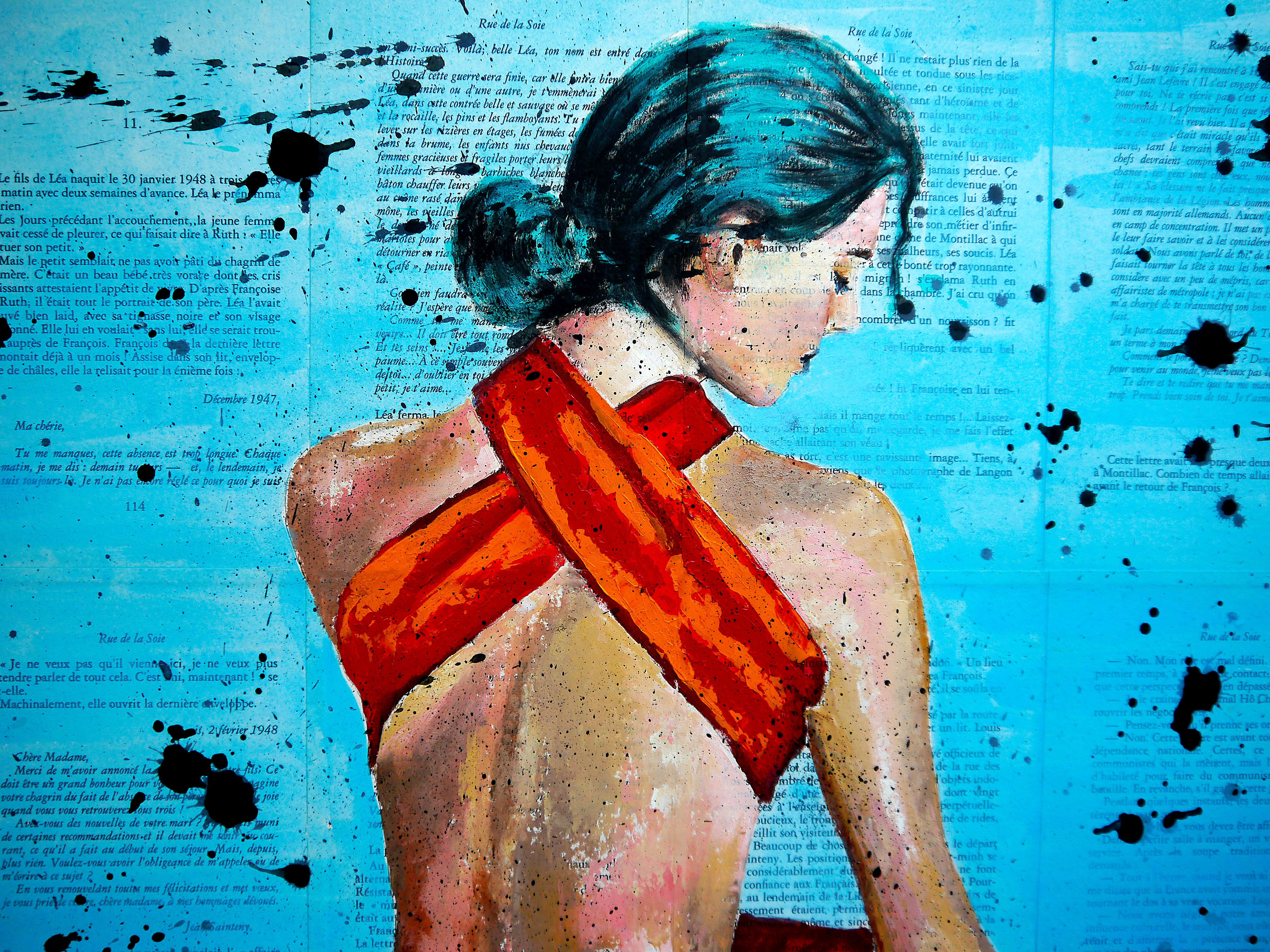 Portrait PS 216 La Robe Oriflamme (Large) NSWE

Ritratto di una donna che indossa un abito rosso.
Tecnica: olio, acrilico e inchiostro su pagine di vecchi libri su cornice di legno 55x55cm ■■ 21,6x21,6 pollici

Sostenibilità: La cornice in legno è