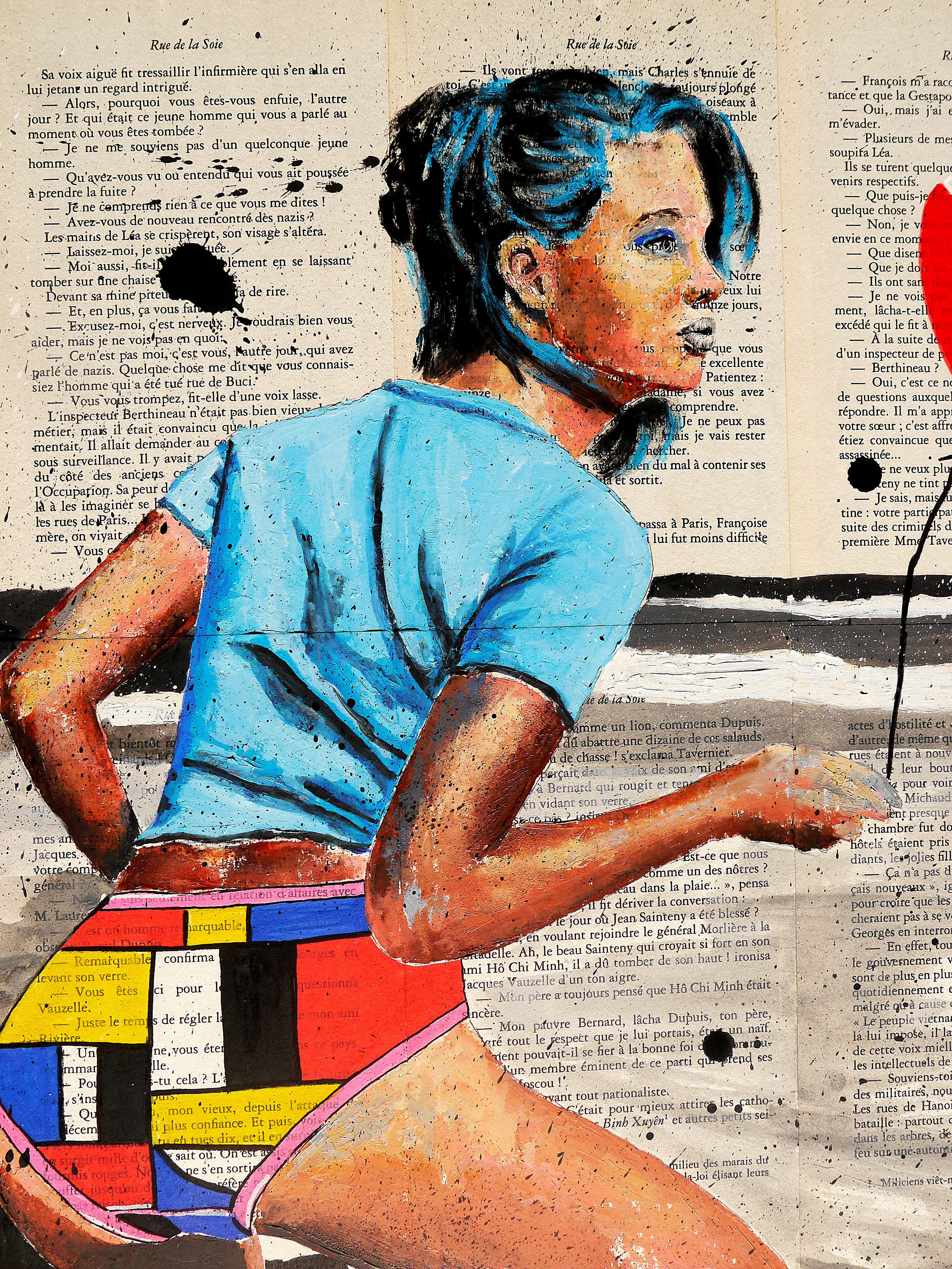 Girl with balloon from Banksy grew up

Scene: a woman dress with Mondrian pant holding the Banksy balloon on a beach.
Technique: oil, acrylic, and ink on old book pages on wooden frame 55x55cm ■■ 21,6x21,6 inch

》》R E A D Y -- T O -- H A N G《《


❶ →